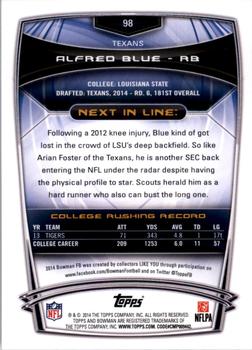 2014 Bowman - Rookies #98 Alfred Blue Back