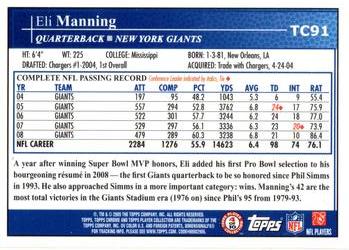 2009 Topps Chrome #TC91 Eli Manning Back