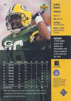 1998 Upper Deck ShopKo Green Bay Packers II #11 LeRoy Butler Back