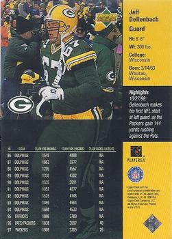1998 Upper Deck ShopKo Green Bay Packers II #26 Jeff Dellenbach Back