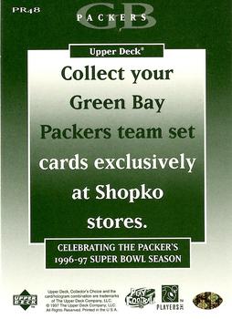 1997 Collector's Choice ShopKo Green Bay Packers #PR48 Andre Rison Back