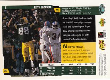 1997 Collector's Choice ShopKo Green Bay Packers #GB3 Keith Jackson Back