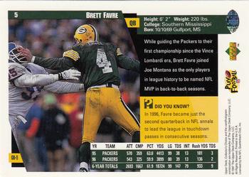 1997 Collector's Choice ShopKo Green Bay Packers #GB5 Brett Favre Back