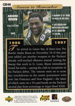 1997 Collector's Choice ShopKo Green Bay Packers #GB48 Andre Rison Back
