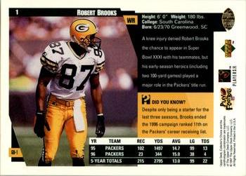 1997 Collector's Choice ShopKo Green Bay Packers #GB1 Robert Brooks Back