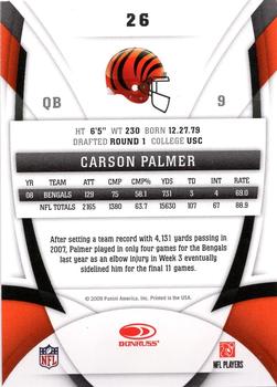 2009 Donruss Certified #26 Carson Palmer Back