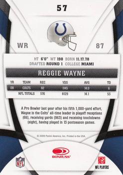 2009 Donruss Certified #57 Reggie Wayne Back