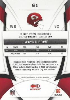 2009 Donruss Certified #61 Dwayne Bowe Back