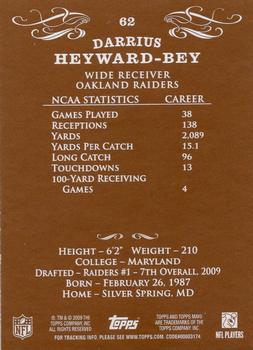 2009 Topps Mayo #62 Darrius Heyward-Bey Back