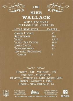 2009 Topps Mayo #196 Mike Wallace Back