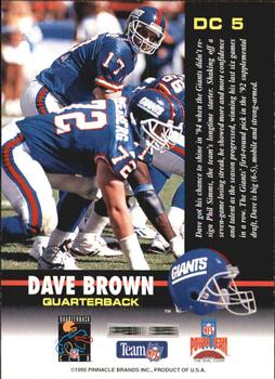 1995 Pinnacle Dial #DC5 Dave Brown Back