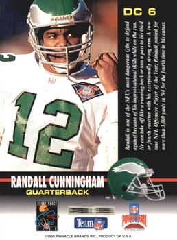 1995 Pinnacle Dial #DC6 Randall Cunningham Back