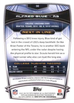 2014 Bowman - Rookies Black #98 Alfred Blue Back