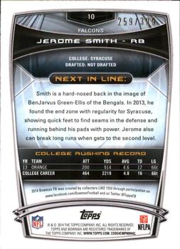 2014 Bowman - Rookies Gold #10 Jerome Smith Back