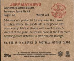2014 Bowman - Mini #50B-25 Jeff Mathews Back