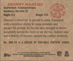 2014 Bowman - Mini #50B-29 Johnny Manziel Back