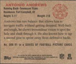 2014 Bowman - Mini #50B-91 Antonio Andrews Back
