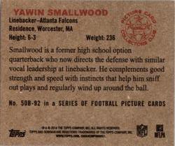 2014 Bowman - Mini #50B-92 Yawin Smallwood Back