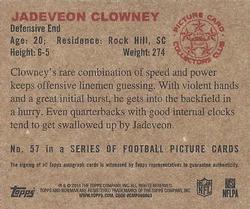 2014 Bowman - Mini Autographs #57 Jadeveon Clowney Back