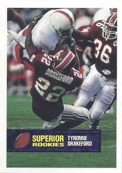 1994 Superior Rookies #36 Tyronne Drakeford Front