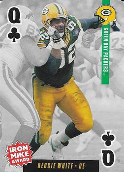 1995 Bicycle Ditka's Picks Playing Cards #Q♣ Reggie White Front
