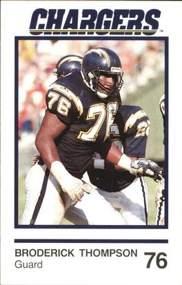 1989 San Diego Chargers Police #12 Broderick Thompson Front