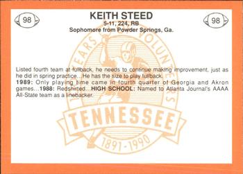 1990 Tennessee Volunteers Centennial #98 Keith Steed Back