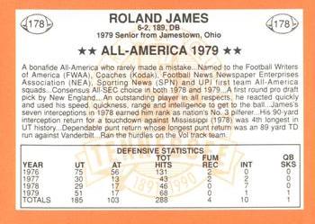 1990 Tennessee Volunteers Centennial #178 Roland James Back