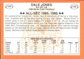 1990 Tennessee Volunteers Centennial #188 Dale Jones Back