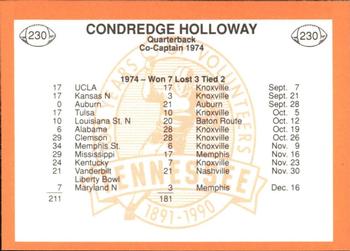 1990 Tennessee Volunteers Centennial #230 Condredge Holloway Back