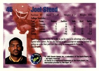 1992 Classic Blister #45 Joel Steed Back
