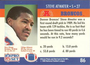 1990 Pro Set FACT Cincinnati #86 Steve Atwater Back