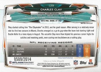 2014 Topps - Gold #129 Charles Clay Back