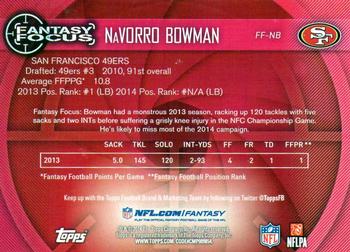 2014 Topps - Fantasy Focus #FF-NB NaVorro Bowman Back