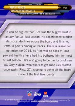 2014 Topps - Fantasy Strategies #FFS-RR Ray Rice Back