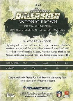 2014 Topps - Greatness Unleashed #GU-AB Antonio Brown Back