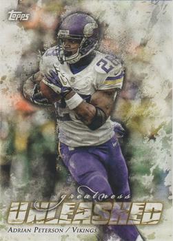 2014 Topps - Greatness Unleashed #GU-AP Adrian Peterson Front