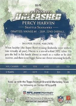 2014 Topps - Greatness Unleashed #GU-PH Percy Harvin Back
