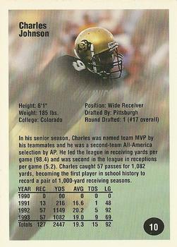 1994 Superior Rookies - Autographs #10 Charles Johnson Back
