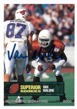 1994 Superior Rookies - Autographs #8 Van Malone Front