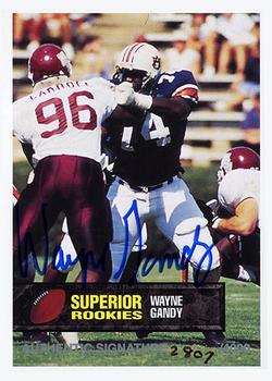 1994 Superior Rookies - Autographs #47 Wayne Gandy Front