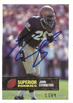 1994 Superior Rookies - Autographs #68 John Covington Front