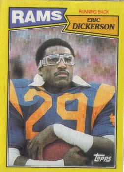 1987 Topps - Wax Box Bottom Panels Singles #C Eric Dickerson Front