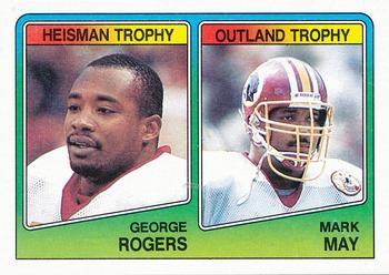 1988 Topps - Wax Box Bottom Panels Singles #C George Rogers / Mark May Front