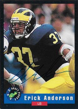 1992 Classic Draft Picks - Autographs #NNO Erick Anderson Front