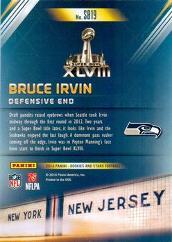 2014 Panini Rookies & Stars - Super Bowl #SB19 Bruce Irvin Back