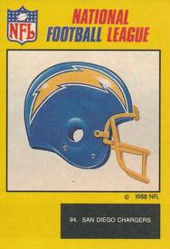 1988 Monty Gum NFL - Stickers #94 Team Helmet Front