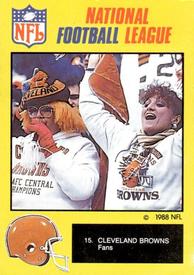 1988 Monty Gum NFL - Stickers #15 Cleveland Browns Front