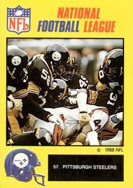 1988 Monty Gum NFL - Stickers #57 Pittsburgh Steelers Front