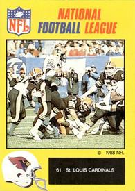 1988 Monty Gum NFL - Stickers #61 St. Louis Cardinals Front